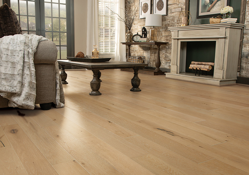 hardwood flooring in living room